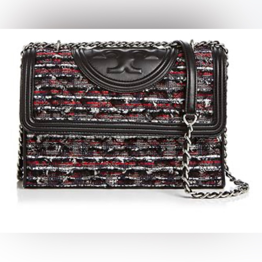 Tory Burch Fleming Tweed Convertible Shoulder Bag